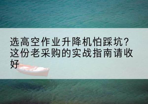 平阳高空作业升降机厂家推荐-选高空作业升降机怕踩坑？这份老采购的实战指南请收好